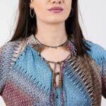 639A6446A-1 Bluzka jodełka kolorowa - Kobiecowo - internetowy butik z odzieżą damską