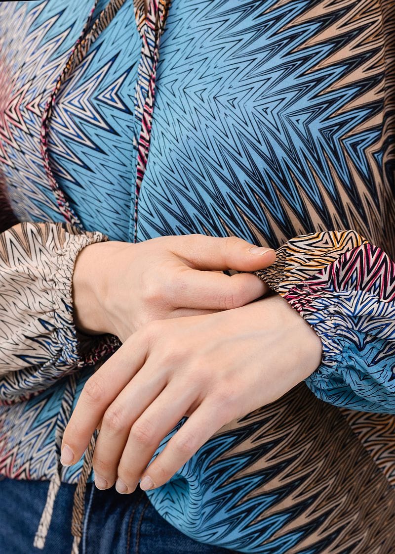 639A6455A-1 Bluzka jodełka kolorowa - Kobiecowo - internetowy butik z odzieżą damską