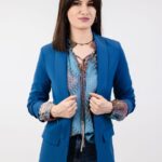 Niebieska marynarka - Kobiecowo - internetowy butik z odzieżą damską