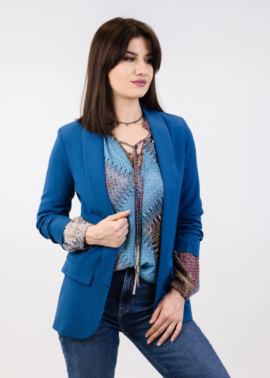 Niebieska marynarka - Kobiecowo - internetowy butik z odzieżą damską