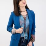 Niebieska marynarka - Kobiecowo - internetowy butik z odzieżą damską