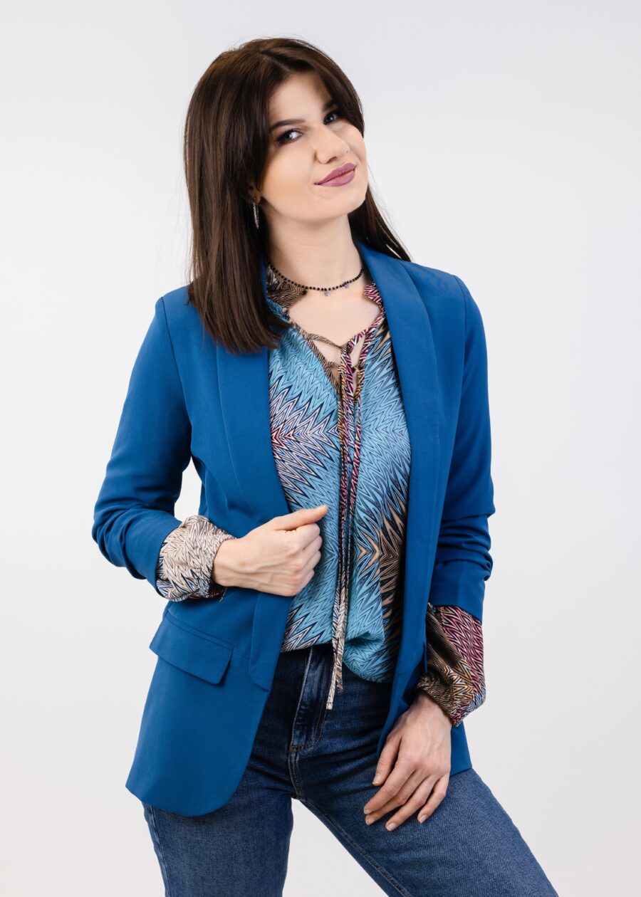 Niebieska marynarka - Kobiecowo - internetowy butik z odzieżą damską