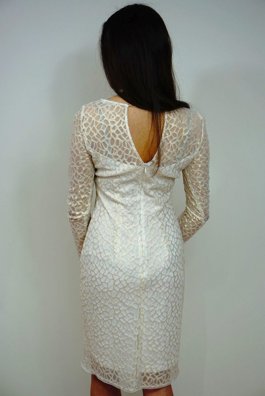 Kremowa sukienka - Kobiecowo - internetowy butik z odzieżą damską