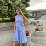 IMG_1057 Niebieska sukienka w białe paski - Kobiecowo - internetowy butik z odzieżą damską