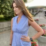 IMG_1061 Niebieska sukienka w białe paski - Kobiecowo - internetowy butik z odzieżą damską