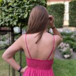IMG_1079 Rozkloszowana sukienka na cienkich ramiączkach - Kobiecowo - internetowy butik z odzieżą damską