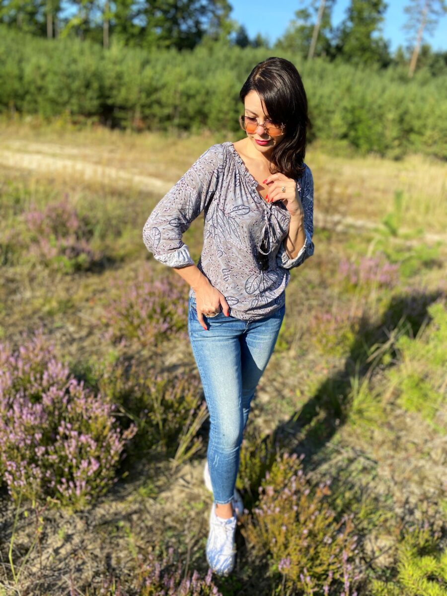 Popielata bluzka - Kobiecowo - internetowy butik z odzieżą damską