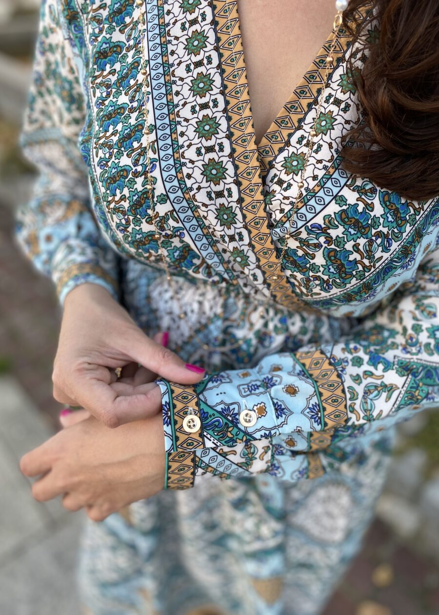 Długa kopertowa sukienka - Kobiecowo - internetowy butik z odzieżą damską