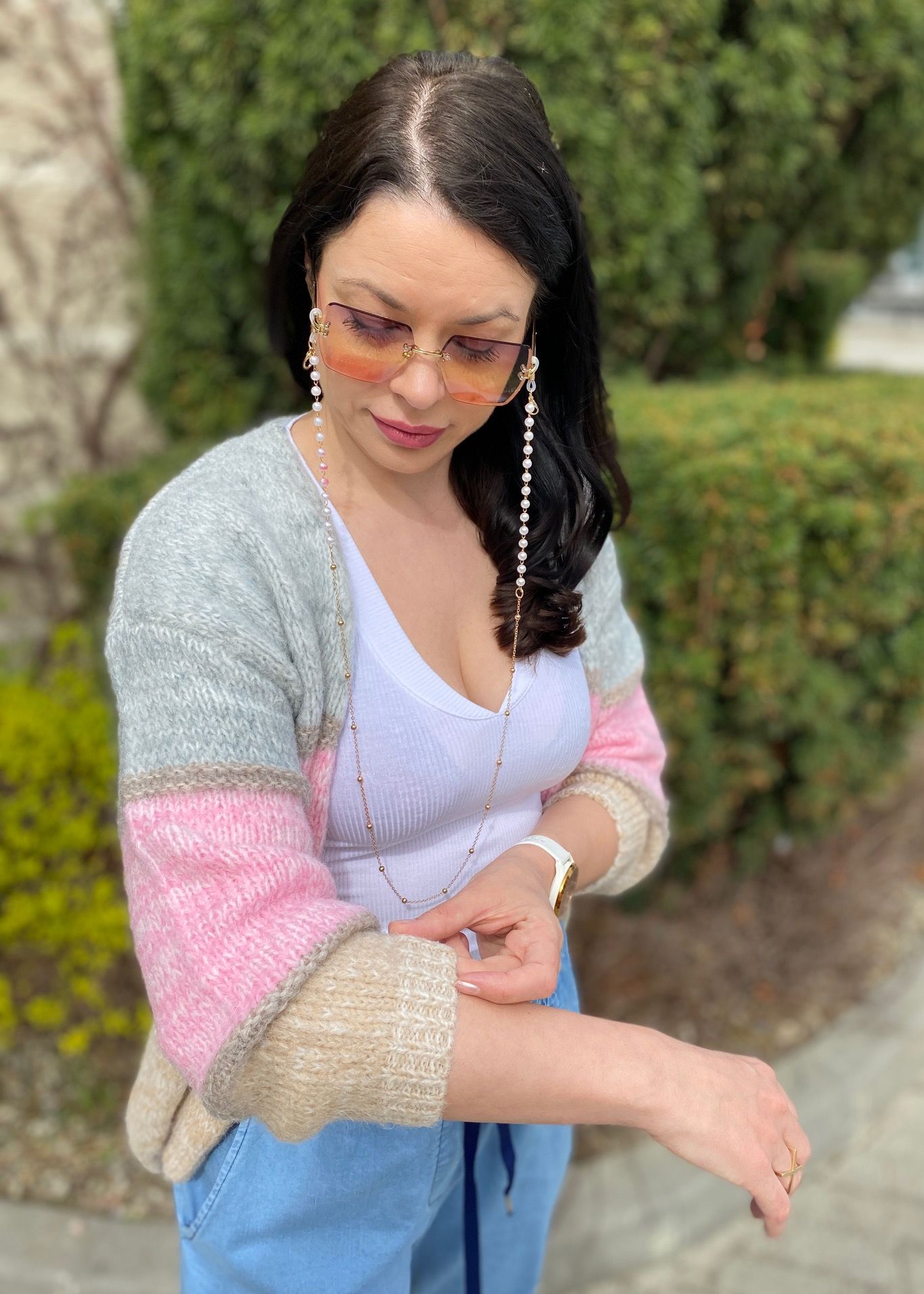 Sweter w pasy pastelowe - Kobiecowo - internetowy butik z odzieżą damską