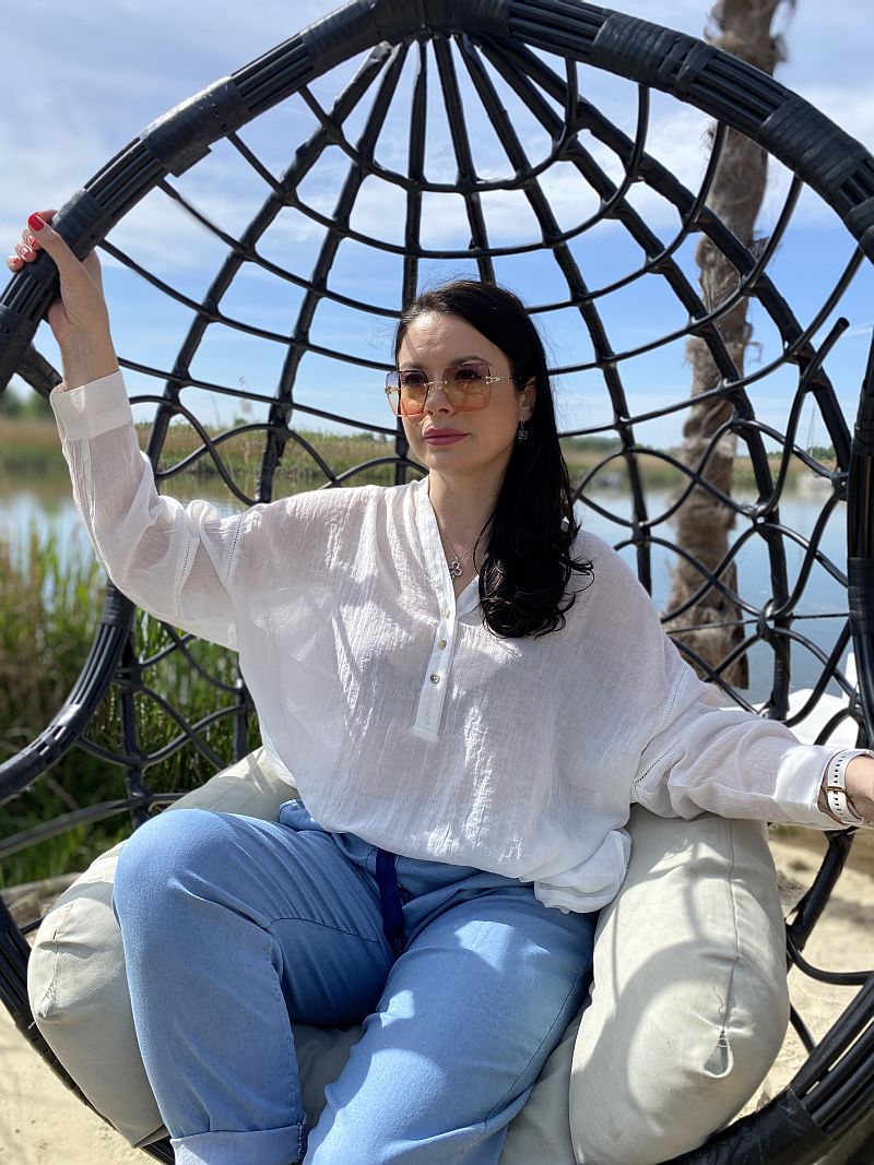 Koszula w kolorze białym mgiełka - Kobiecowo - internetowy butik z odzieżą damską