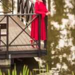 Rozkloszowana czerwona sukienka - Aneta Kręglicka - Kobiecowo - internetowy butik z odzieżą damską