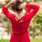 Rozkloszowana czerwona sukienka - Aneta Kręglicka - Kobiecowo - internetowy butik z odzieżą damską